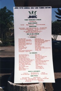 1999 Golf & Tennis Outing - GT20160084 - sponsor listing; Golf; Tennis     