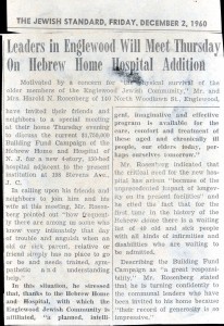 Leaders in Englewood will meet on Hebrew Home Addition - December 1960 - N20140032 - Englewood Leaders; Hebrew Home; Addition  