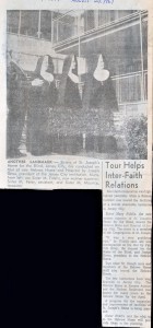 Tour Helps Interfaith Relations - August 1961 - N20140034 - Tour; Interfaith Relations  