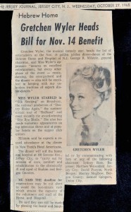 Gretchen Wyler to Perform at Benefit - October 1965 - N20140064 -  Wyler, Gretchen; Gala  