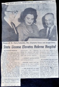 Hebrew Home Receives State Hospital License - November 1965 - N20140065 - Hebrew Home; State License  