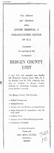 Bergen County Unit Opens - N20160044 - JHRC; River Vale; 1970