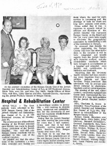 Hospital & Rehabilitation Center - June 15, 1970 - N20160046 - JHRC; River Vale; 1970