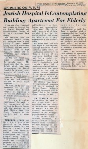 Jewish Home Contemplates Apartments for Elderly - January 1979 - N20140103 - Jewish Home; Apartments    