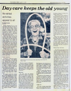 Day care keeps the old young - July 27, 1979 - N20160047 - JHRC; River Vale; 1979 