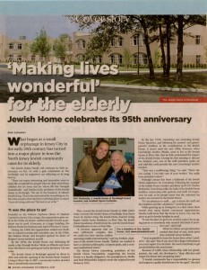 Jewish Standard Article on 95 Years - N20140157_2 - October 2010, 95th Anniversary       
