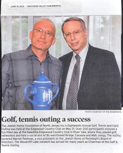 Warren Feldman Honored - N20180015 - 2012; Feldman; Golf 