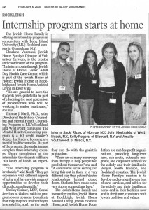 Internship program starts at home - February 6,2014 - February 6,2014 - N20160012 - Long Island University; Interns; Counseling; 2014 