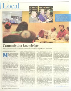Transmitting Knowledge - November 21, 2014 - N20160013 - Linking Generations; Hantgan, George; Marion, Lil; Wechter, Marilyn; Nydick, Alan; 2015 