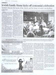 Jewish Family Home kicks off centennial celebration - Feb. 20, 2015 - N20160027 - Centennial; 2015; Jewish Home Family   